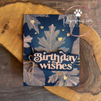 Simon Says Clear Stamps Sketched Leaves 2101msc Sweet Wishes Birthday Card