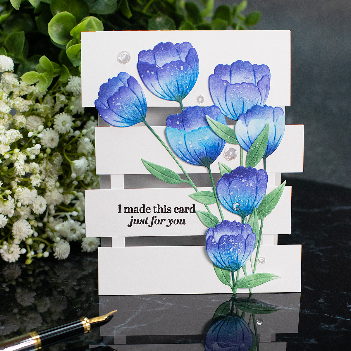Simon Says Stamp! Simon Says Stamp ETCHED CROCUS STEMS Wafer Dies s719 Just For You Card | color-code:ALT01
