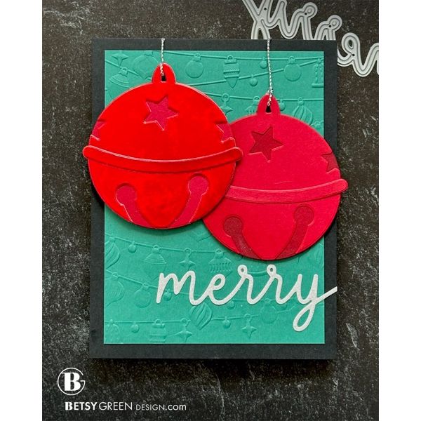 Simon Says Stamp Sleigh Bell Wafer Dies 1330sd Sugar and Spice Holiday Card