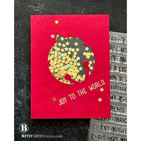 Simon Says Stamp Sleigh Bell Wafer Dies 1330sd Sugar and Spice Holiday Card