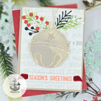 Simon Says Stamp Sleigh Bell Wafer Dies 1330sd Sugar and Spice Holiday Card