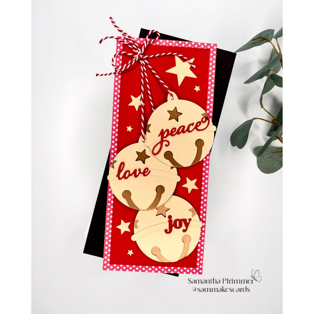 Simon Says Stamp Sleigh Bell Wafer Dies 1330sd Sugar and Spice Holiday Card