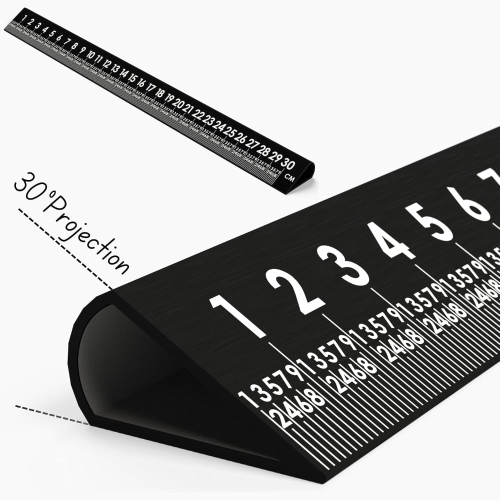 SlopeSight 30 Degree 12 Inch Black Ruler ss30pr12-blk