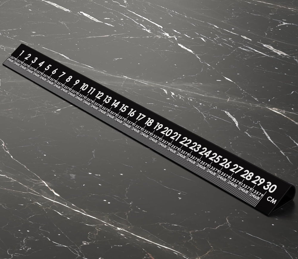 SlopeSight 30 Degree 12 Inch Black Ruler ss30pr12-blk Centimeter view