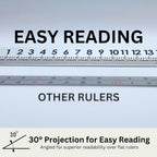 SlopeSight 30 Degree 12 Inch Black Ruler ss30pr12-blk Easy Reading