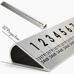 SlopeSight 30 Degree 12 Inch Silver Ruler ss30pr12-slv