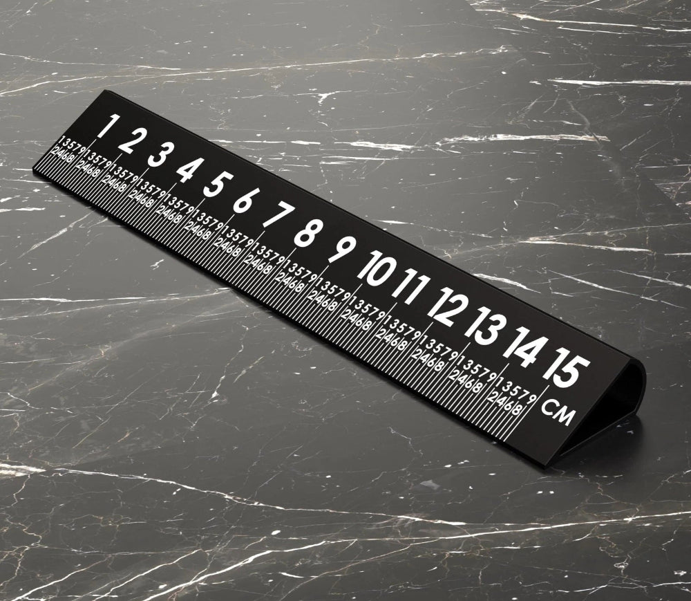 SlopeSight 30 Degree 6 Inch Black Ruler ss30pr06-blk CM side up