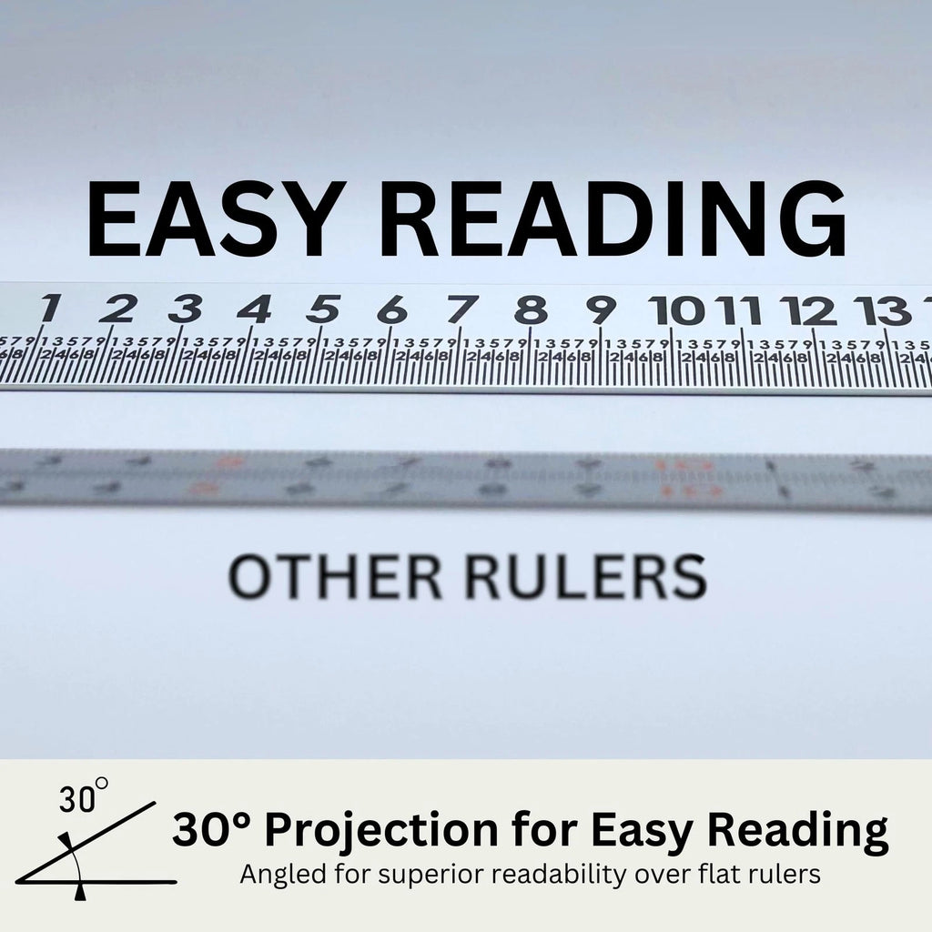 SlopeSight 30 Degree 6 Inch Black Ruler ss30pr06-blk Easy Reading
