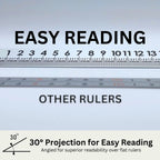 SlopeSight 30 Degree 6 Inch Black Ruler ss30pr06-blk Easy Reading
