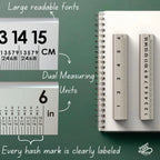 SlopeSight 30 Degree 6 Inch Black Ruler ss30pr06-blk Large Readable Fonts and Dual Measuring Units