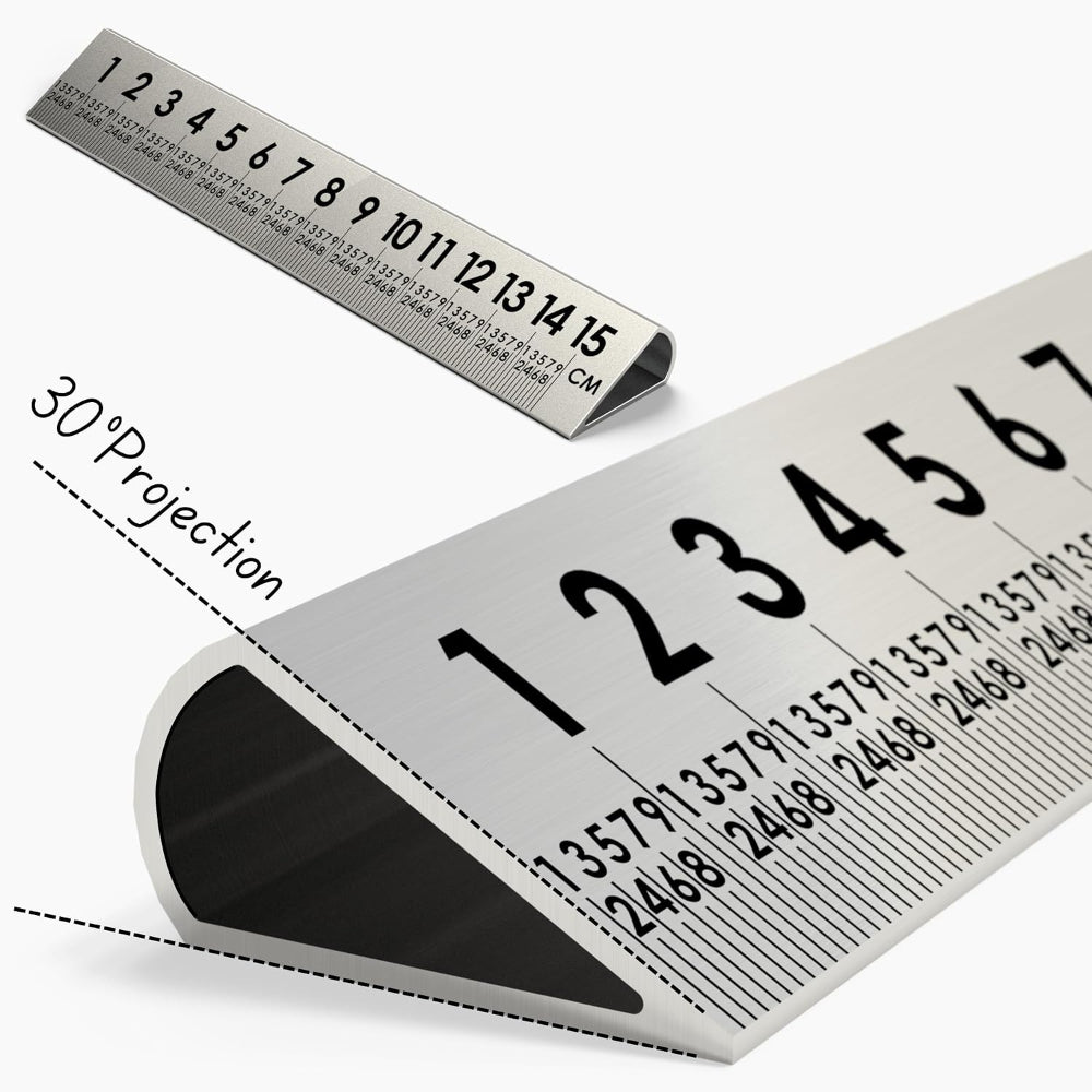 SlopeSight 30 Degree 6 Inch Silver Ruler ss30pr06-slv