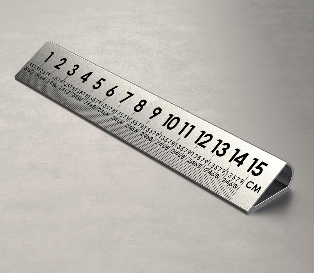 SlopeSight 30 Degree 6 Inch Silver Ruler ss30pr06-slv Ruler Alone Centimeter Side Up