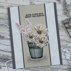 Slow Down and Savor the Season with Bucket and Floral Card