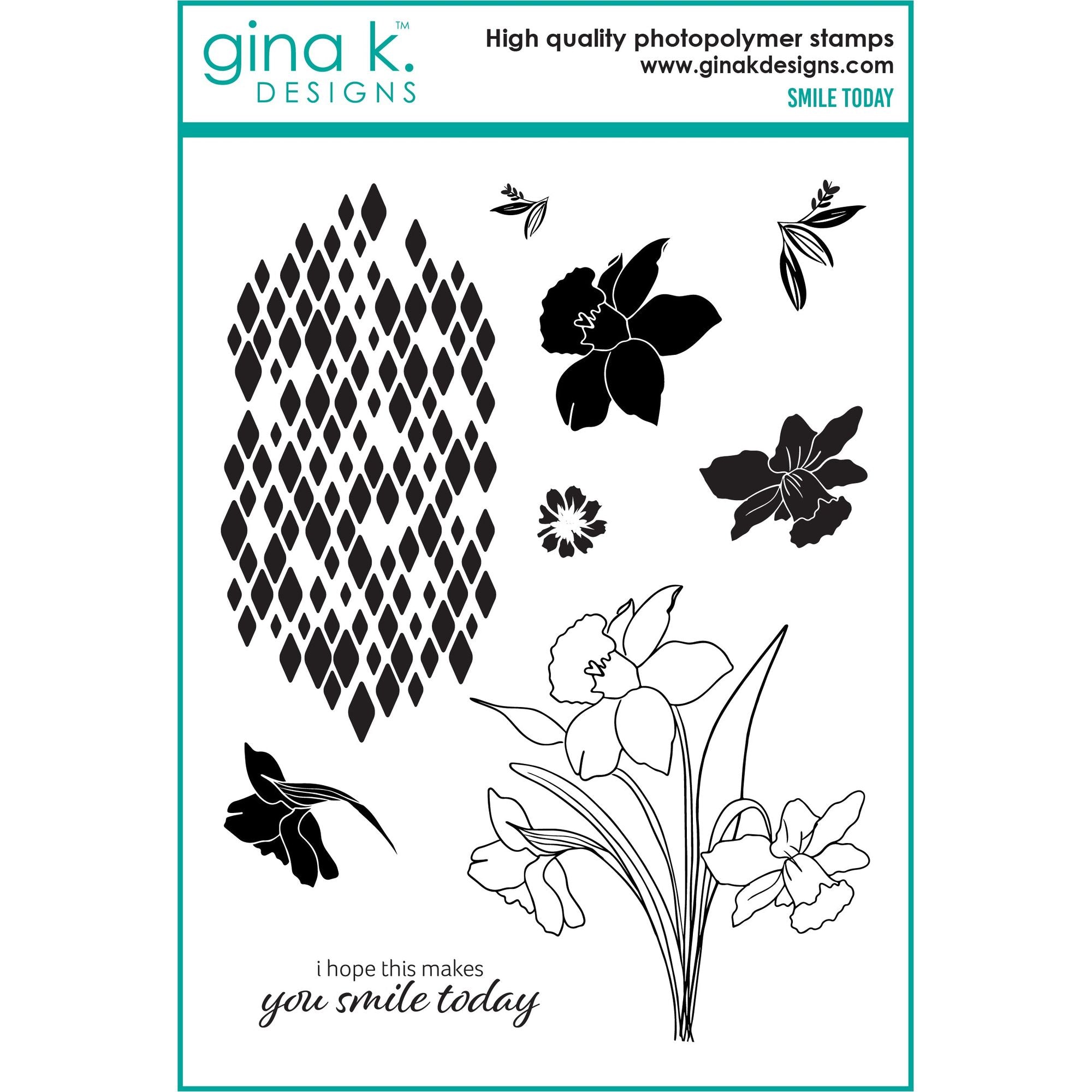 Gina K Designs Smile Today Clear Stamps lh46