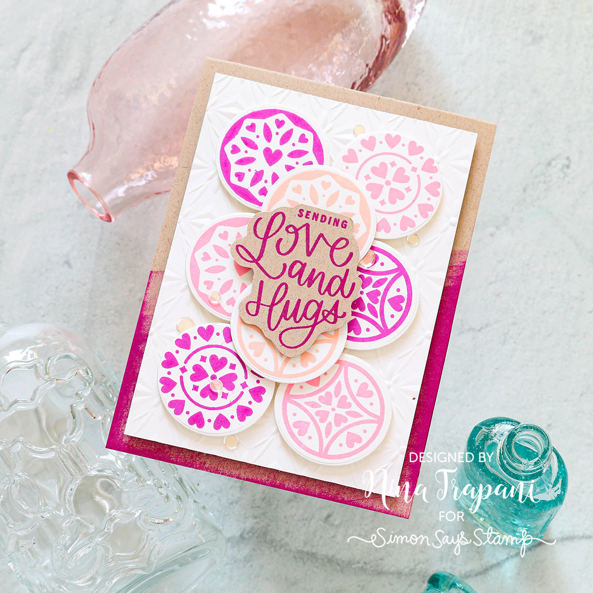 Simon Says Stamps and Die Heart Mosaics Smitten Love Card