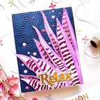 Simon Says Stamp Set of 5 Stencils Snake Plant 1085mtc Moments in Time Relax Card