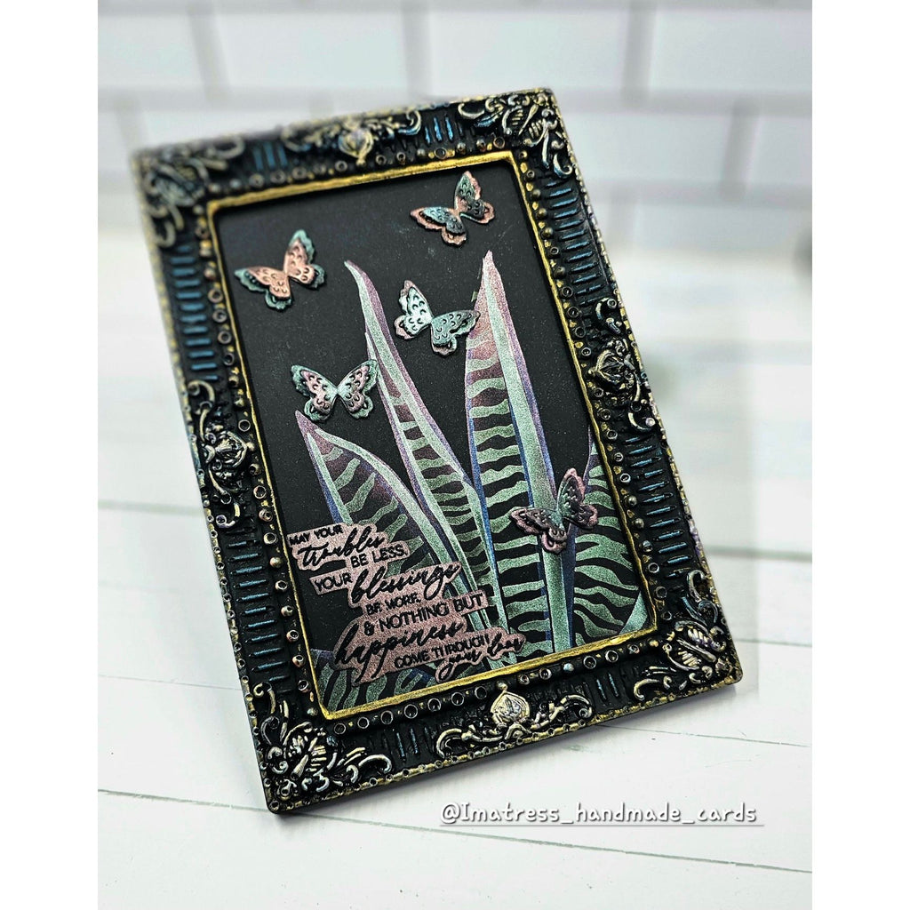 Simon Says Stamp Set of 5 Stencils Snake Plant 1085mtc Moments in Time Home Decor