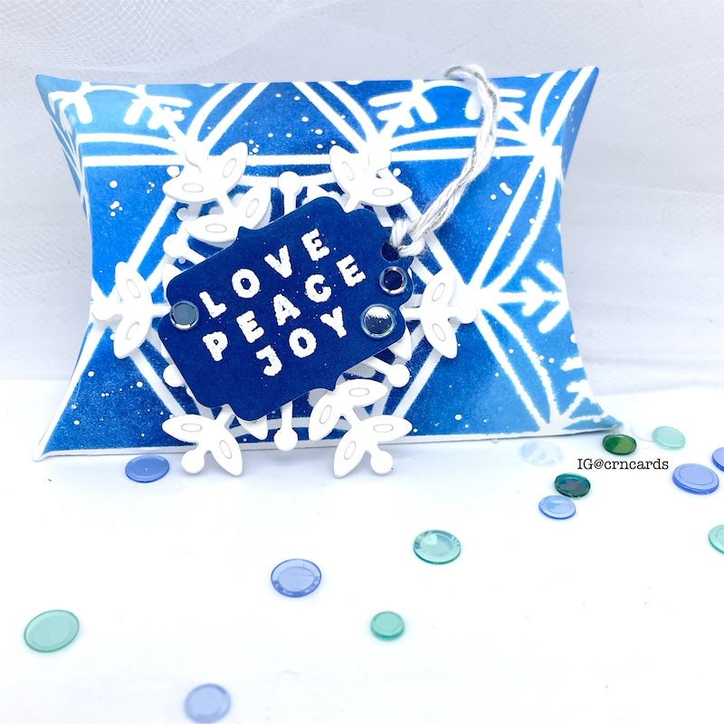 Simon Says Stamp Stencils Snow Pattern ssst221707 All The Joy Christmas Pillow Box