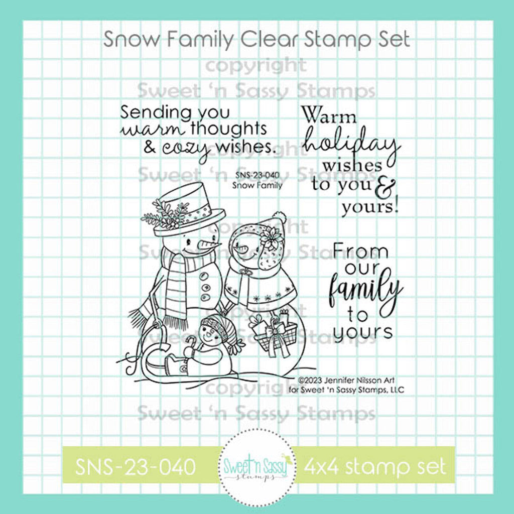 Sweet 'N Sassy Snow Family Clear Stamps sns-23-040