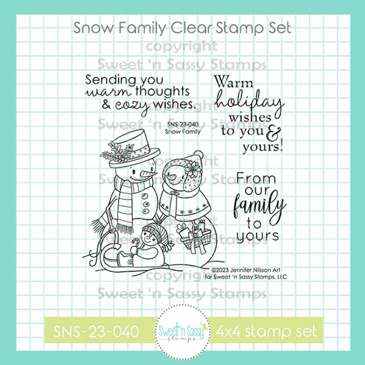 Sweet 'N Sassy Snow Family Clear Stamps sns-23-040