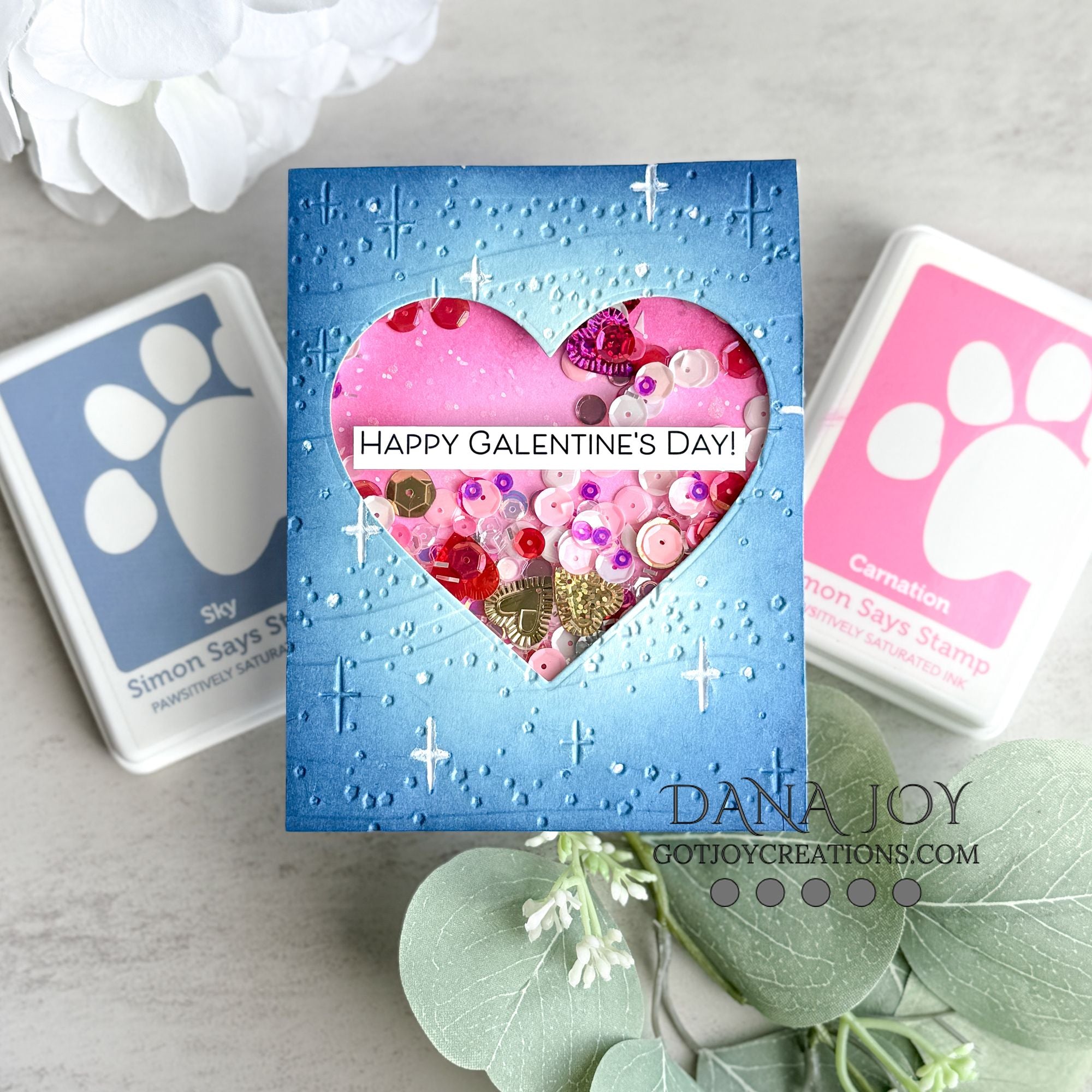 Simon Says Stamp Embossing Folder Snow and Stars sf556 Heart to Heart