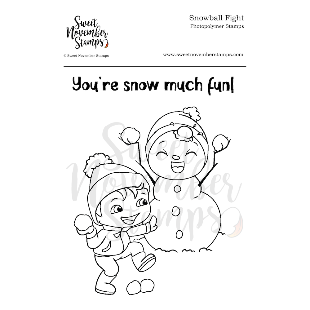 Sweet November Stamps Snowball Fight Clear Stamp Set sns-ch-sf-22
