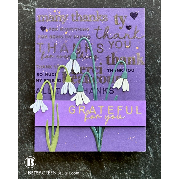 Simon Says Stamp Snowbell Bouquet Wafer Dies s984 Rain or Shine Thanks Card | color-code:ALT11