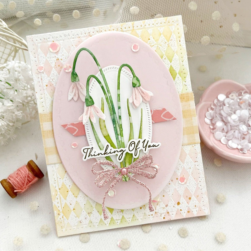 Simon Says Stamp Snowbell Bouquet Wafer Dies s984 Rain or Shine Thinking of You Card