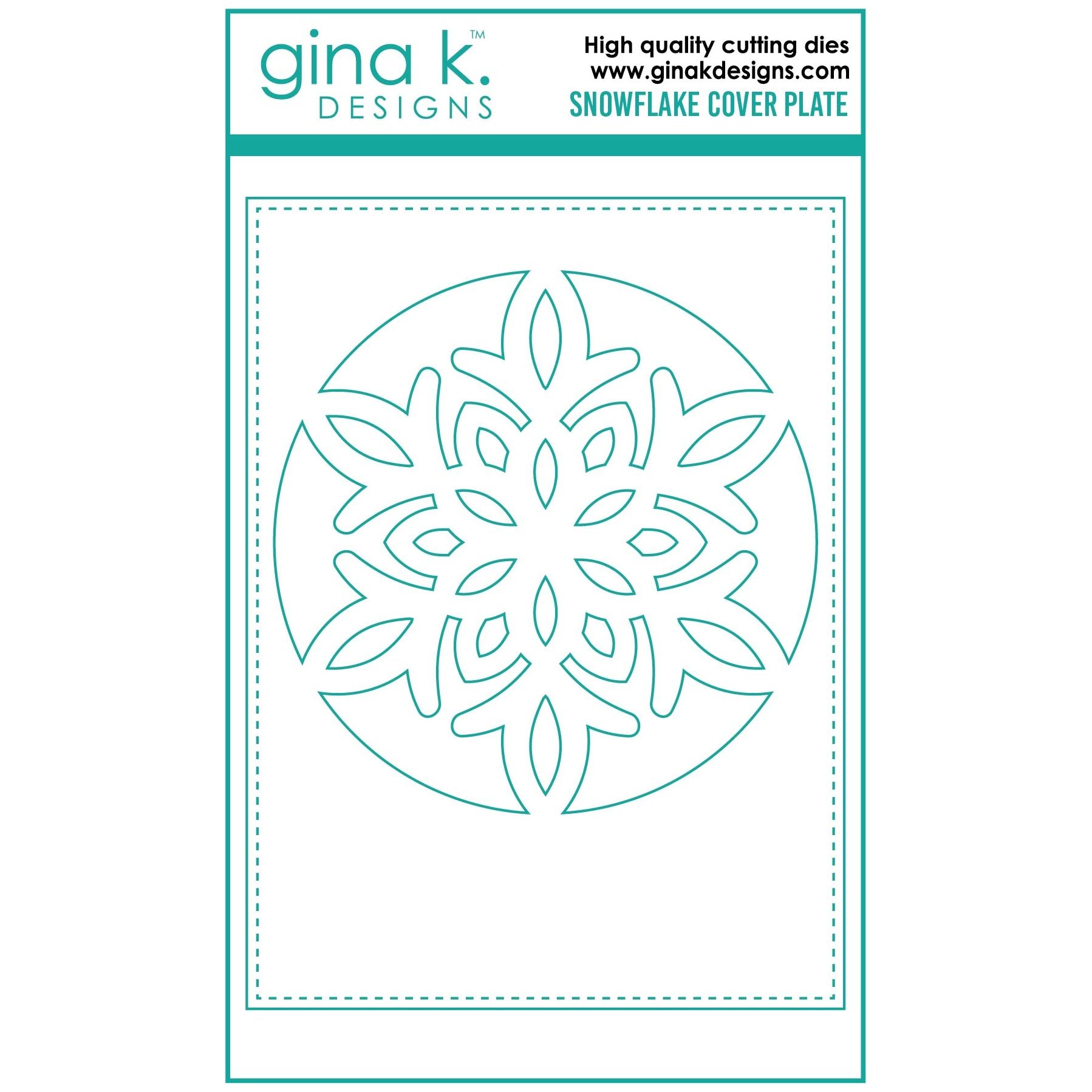 Gina K Designs Snowflake Circle Cover Plate A2 Die die262