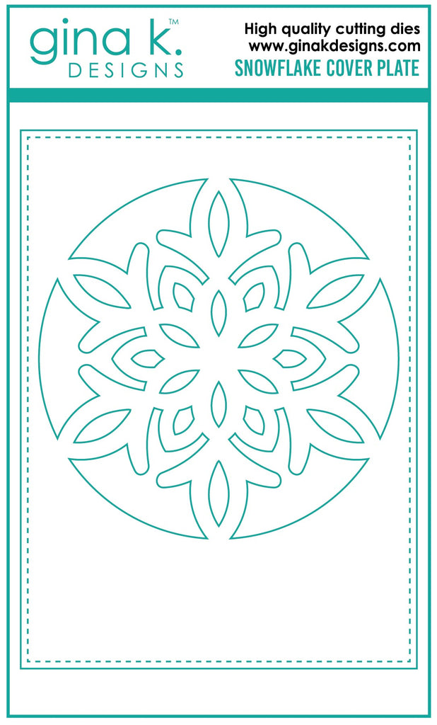 Gina K Designs Snowflake Circle Cover Plate A2 Die die262