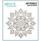 Gina K Designs SNOWFLAKE MANDALA Stencil 0466