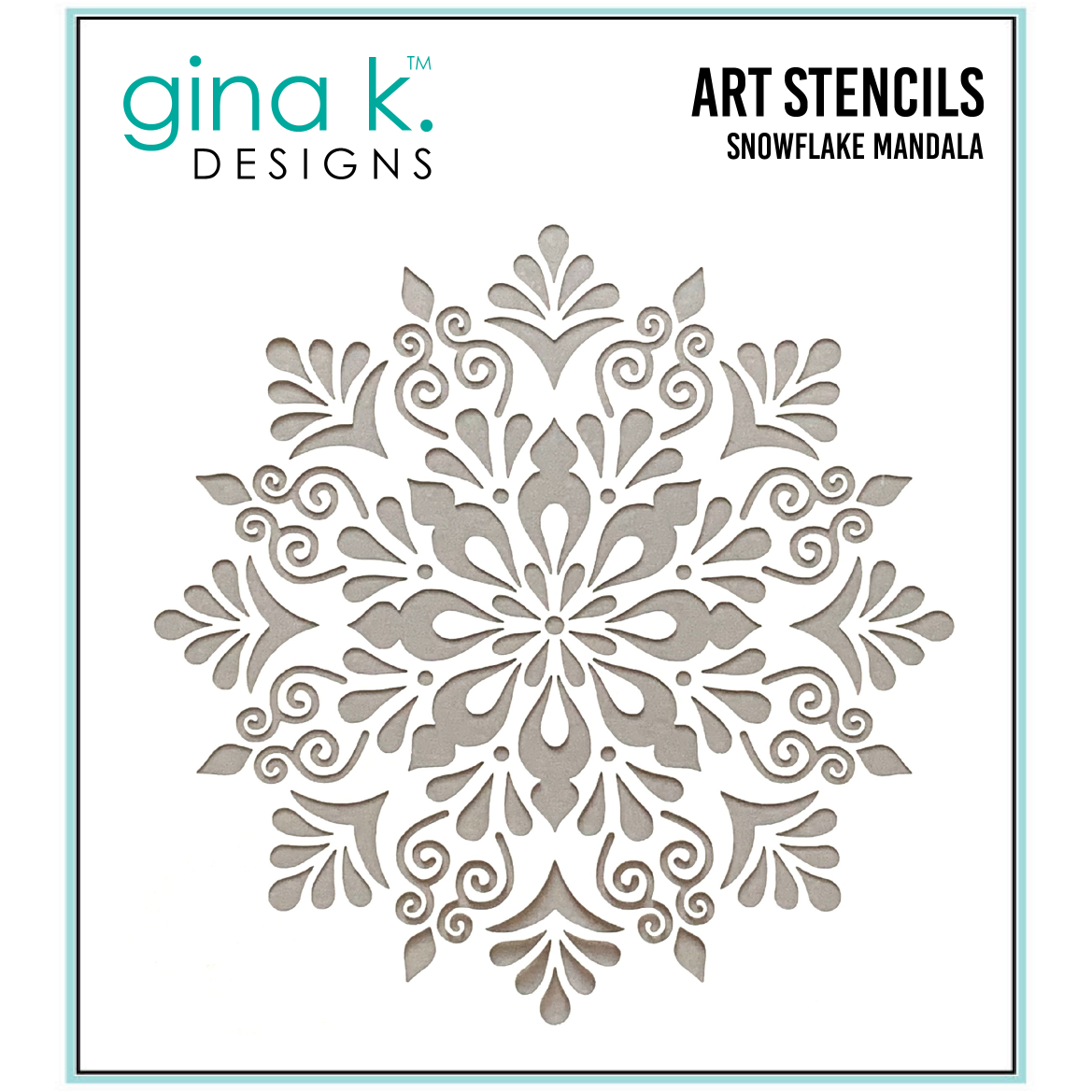 Gina K Designs SNOWFLAKE MANDALA Stencil 0466