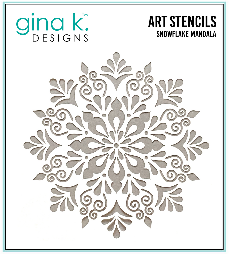 Gina K Designs SNOWFLAKE MANDALA Stencil 0466