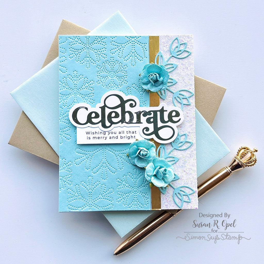 Simon Says Stamp Snowflake Burst Pinpoint Plate Wafer Dies s913 Diecember Christmas Card