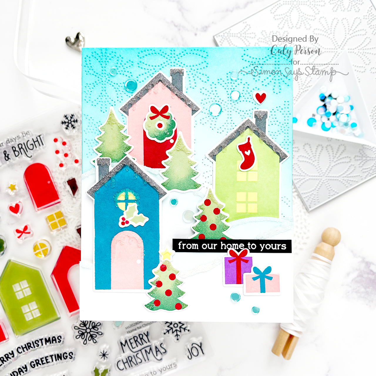 Simon Says Stamp Snowflake Burst Pinpoint Plate Wafer Dies s913 Diecember Christmas Card | color-code:ALT04