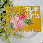 Simon Says Stamp Snowflake Burst Pinpoint Plate Wafer Dies s913 Diecember Love and Hugs Card