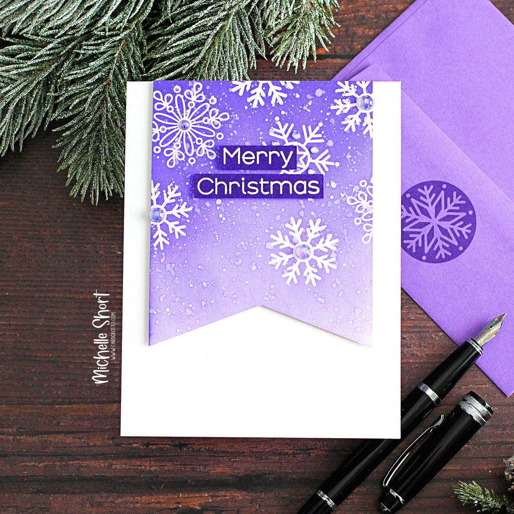 Simon Says Clear Stamps Snowflake Circles sss302748c Stamptember Christmas Card | color-code:ALT03