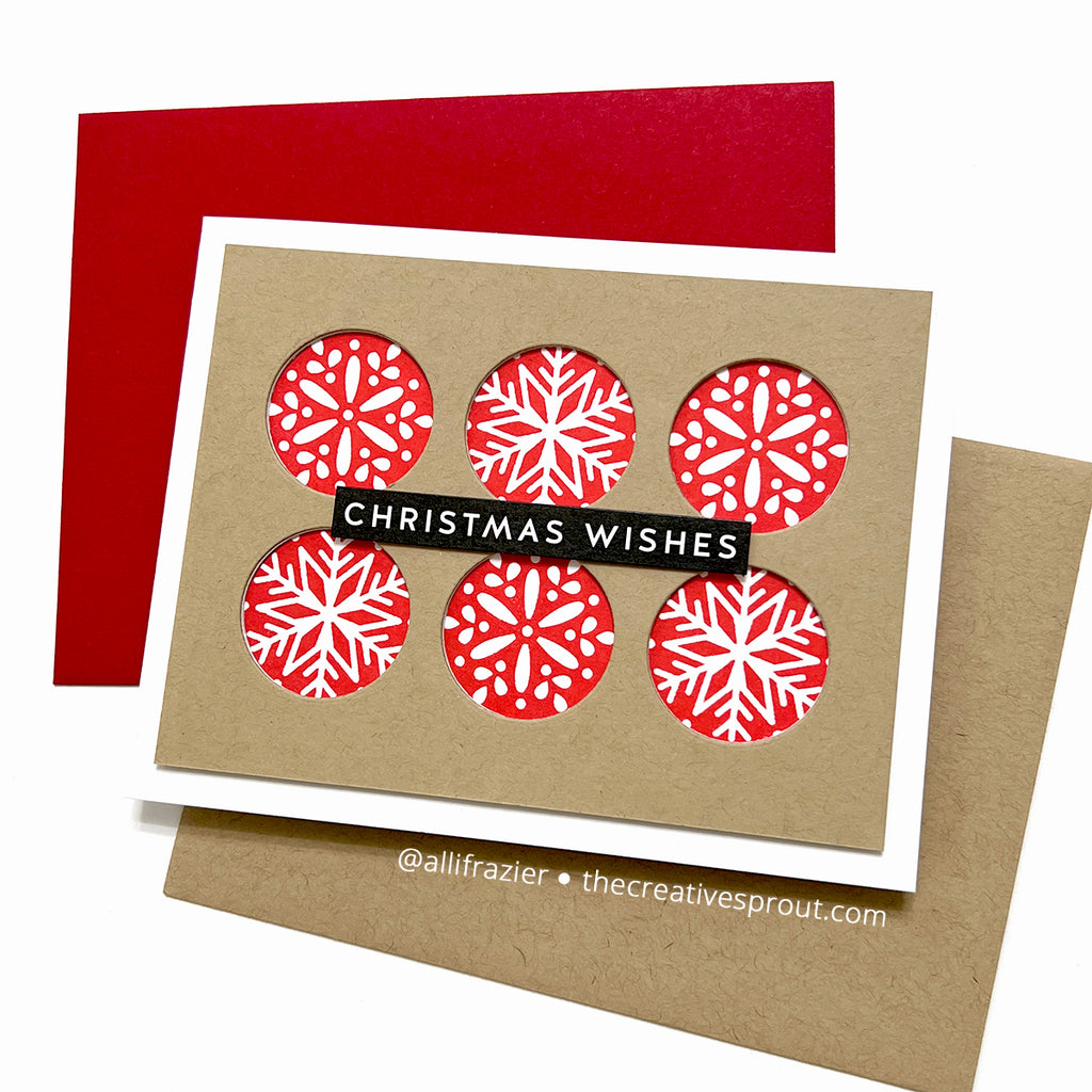 Simon Says Clear Stamps Snowflake Circles sss302748c Stamptember Christmas Card | color-code:ALT01