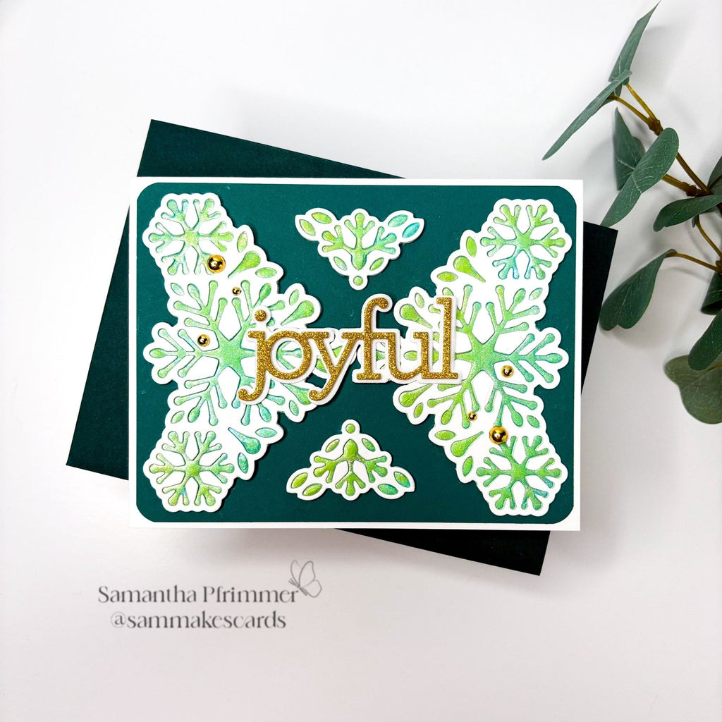 Simon Says Stamp Snowflake Sensation Wafer Dies s964 DieCember Christmas Card