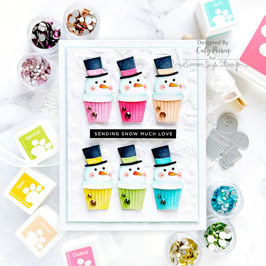 Simon Says Stamp Snowman Cupcake Wafer Dies s957 Festive Fun Holiday Card | color-code:ALT04