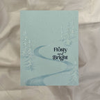 Simon Says Stamp Embossing Folder Snowy Hillside sf558 And Everything Nice Christmas Card