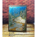 Simon Says Stamp Embossing Folder Snowy Hillside sf558 And Everything Nice Christmas Card