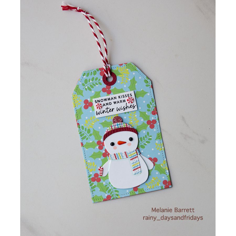Simon Says Stamp Snuggle Snowman Wafer Dies s1117 DieCember Holiday Tag