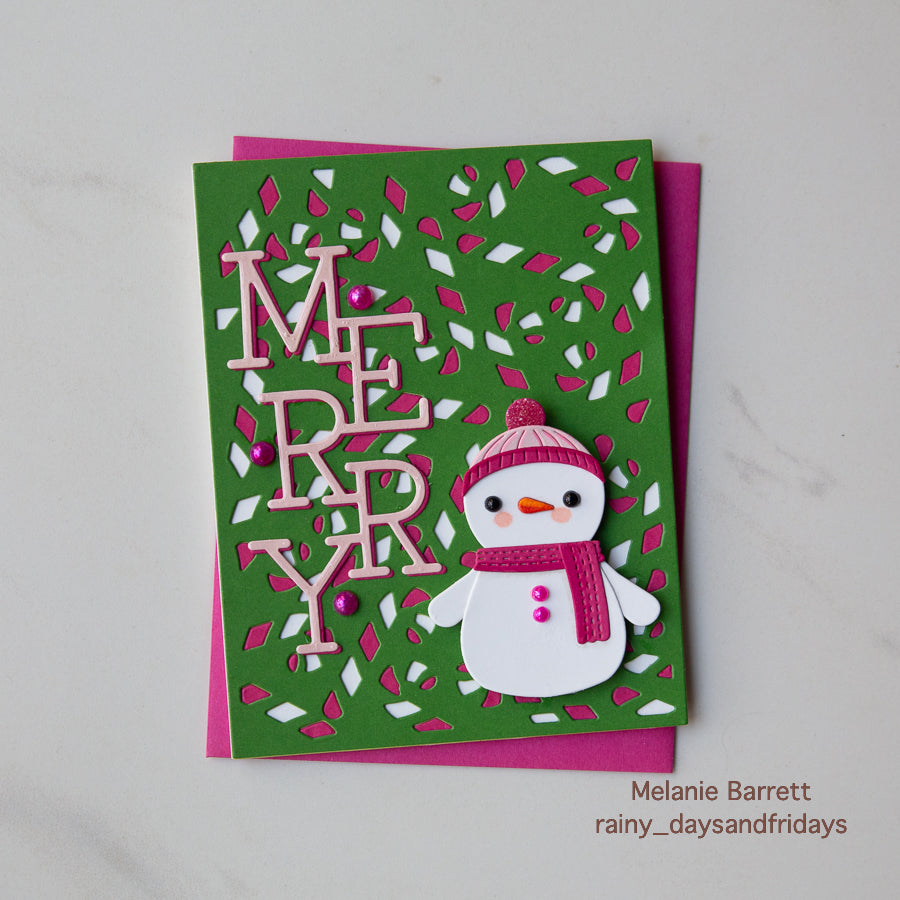 Simon Says Stamp Snuggle Snowman Wafer Dies s1117 DieCember Holiday Card