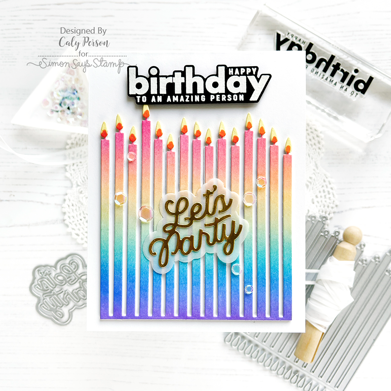 Simon Says Stamp Let's Party Wafer Dies sssd112865 Diecember Birthday Card | color-code:ALT03