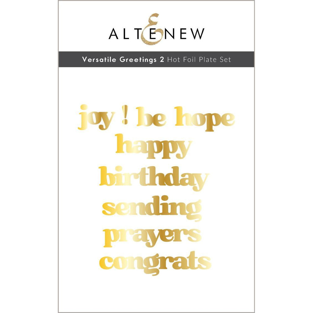 Altenew Versatile Greetings 2 Hot Foil Plates ALT7954