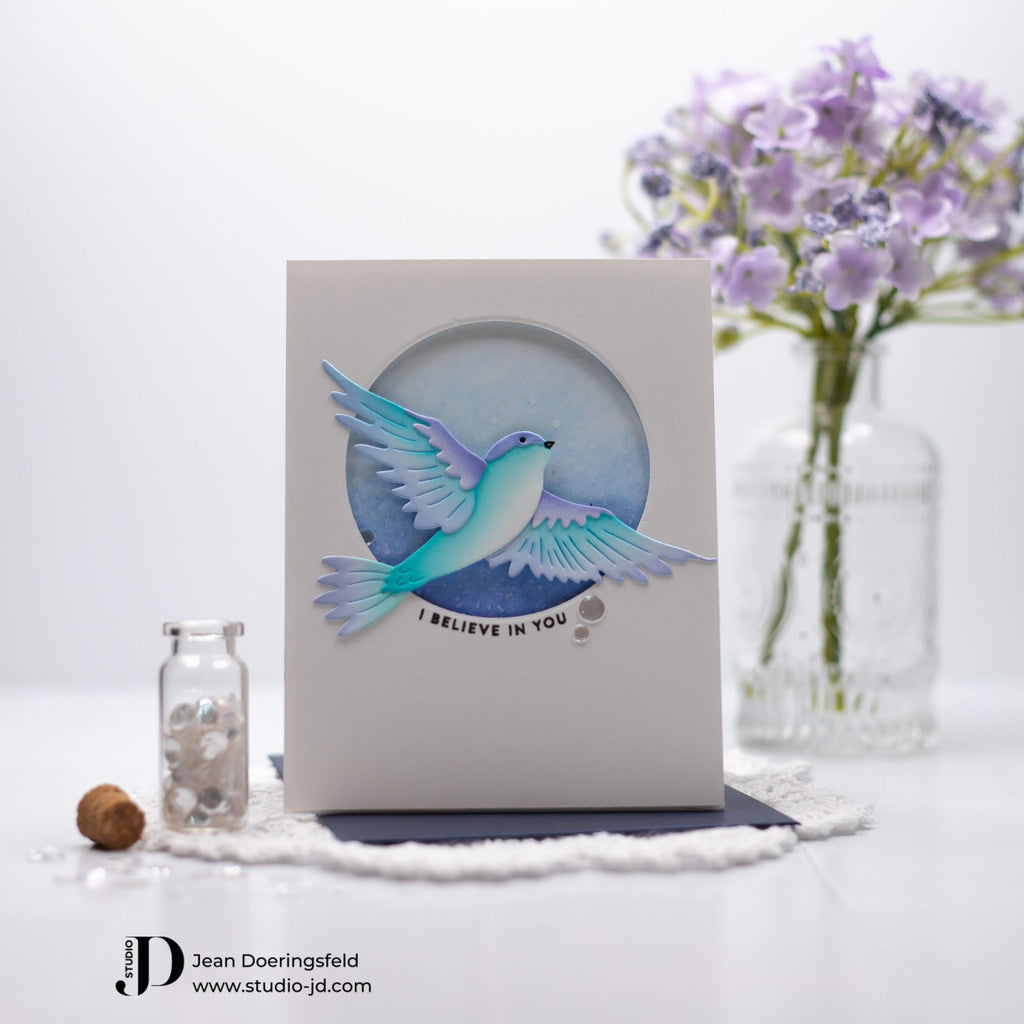 Simon Says Stamp Soaring Layered Bird Wafer Die s854 Out Of This World Encouragement Card | color-code:ALT02
