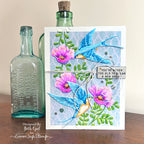 Simon Says Stamp Embossing Folder Soaring Swallows sf500 Rain or Shine Birthday Card | color-code:ALT03
