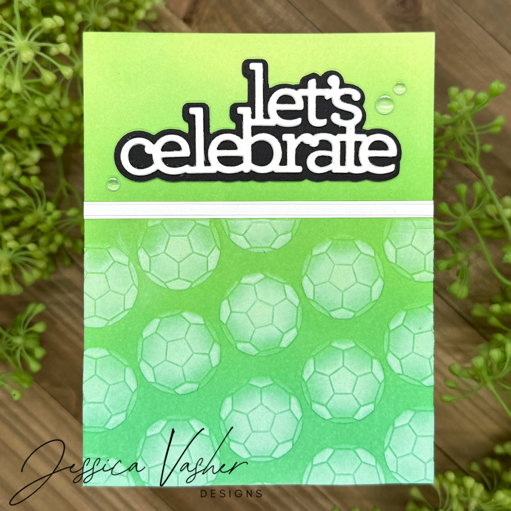 Simon Says Stamp Embossing Folder Soccer Ball sf492 Moments in Time Birthday Card