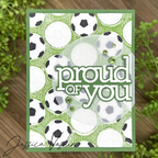 Simon Says Stamp Embossing Folder Soccer Ball sf492 Moments in Time Proud of You Card